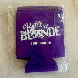 Coosie beverage holder Unisex Purple White Bottles Blonde Fort Worth Texas New